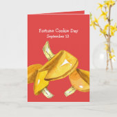 フォーチュンクッキーの日9月13日レッド カード (黄色い花)
