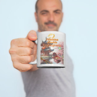 フォーチュンクッキーの暗号コーヒーマグ ツートーンマグカップ