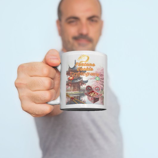 フォーチュンクッキーの暗号コーヒーマグ ツートーンマグカップ