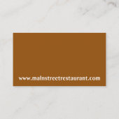 フォーチュンクッキー中国のレストランフードシェフダイナー 名刺 (裏面)