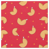 フォーチュンクッキー赤中国の幸運パターン ファブリック (クローズアップ)