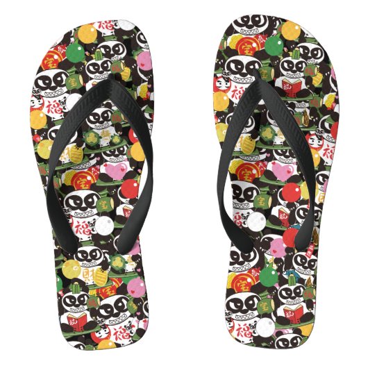フォーチュンパンダの5神 ビーチサンダル (フットベッド)