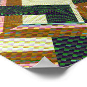 フォーチュンボヘミアンホイールFractal Mandala Art ポスター (角)