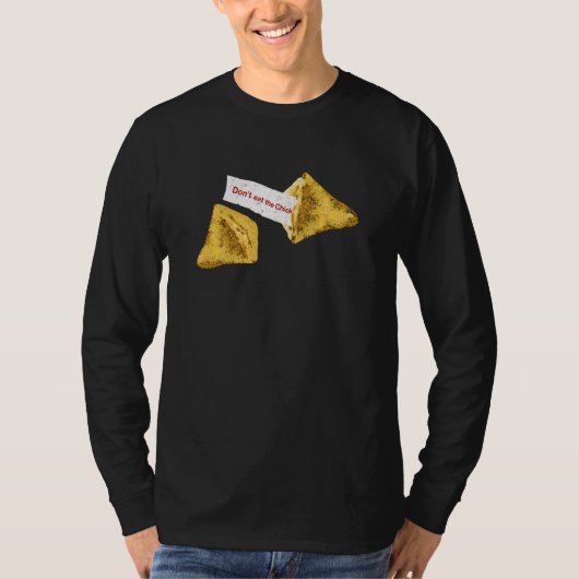 フォーチュン中国のクッキー食べ食べ物は鶏に着く Tシャツ (正面)