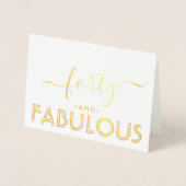 フォーティアンドファブシンプルルスタイリッシュハッピーバースデー 箔カード (正面)