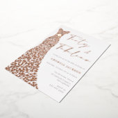 フォーティアンドファブドレス40thバースデー実在バラ金ゴールド 箔招待状 (回転した状態)