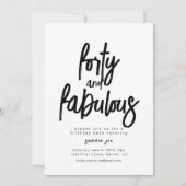 フォーティアンドファブラス誕生日招待状テンプレート 招待状 (正面)