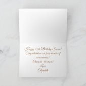 フォーティアンドファブラス金ゴールドレッドローゼス誕生日 カード (内部)