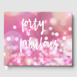 フォーティアンドファブルピンクスパークルグラマラスゲストブック ゲストブック