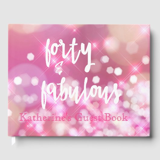 フォーティアンドファブルピンクスパークルグラマラスゲストブック ゲストブック (正面)