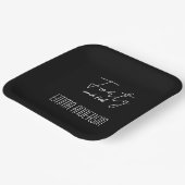 フォーティアンドファブ文字ネームモダンブラック ペーパープレート (傾斜あり)