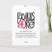 フォーティカードで素晴らしい カード (裏面)