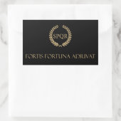 フォーティス・フォーチュナ・アディウバット – フォーチュンは勇者を支持 長方形シール (バッグ)