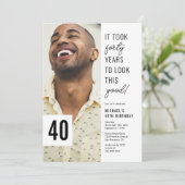 フォーティックフォト40th誕生日パーティの招待状 招待状 (スタンド正面)