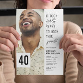 フォーティックフォト40th誕生日パーティの招待状 招待状