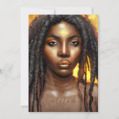 フォーティットアフリカ系アメリカ人アートフレームカード サンキューカード (正面)