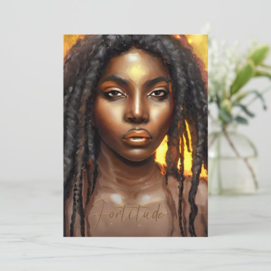 フォーティットアフリカ系アメリカ人アートフレームカード サンキューカード (スタンド正面)