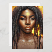 フォーティットアフリカ系アメリカ人アートフレームカード サンキューカード (正面/裏面)