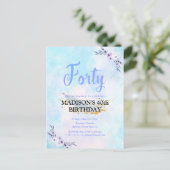 フォーティバースデーパーティーウォーターカラーパステル ポストカード (スタンド正面)
