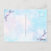 フォーティバースデーパーティーウォーターカラーパステル ポストカード (裏面)