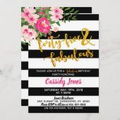 フォーティファイブ&ファブラス誕生日招待状 招待状 (正面/裏面)