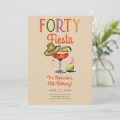 フォーティフィエスタカラフル・マルガリータ40歳の誕生日 招待状 (スタンド正面)