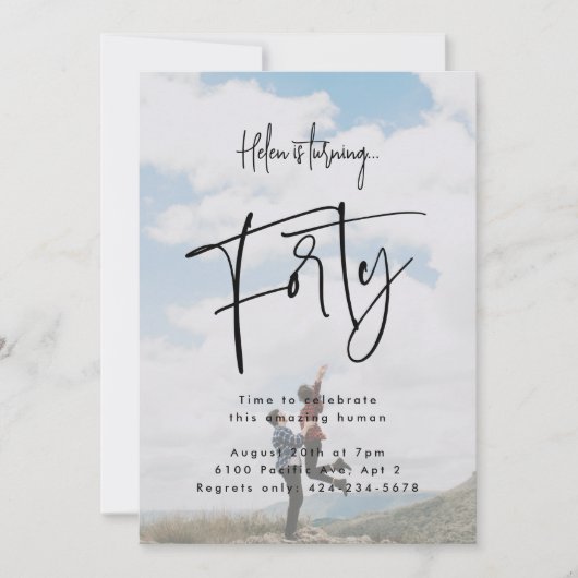 フォーティフォト 招待状 (正面)