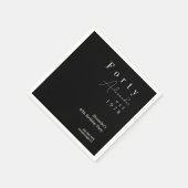 フォーティブラック&ホワイト40歳の誕生日パーティー スタンダードカクテルナプキン (角)