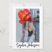 フォーティブラック&ホワモダンイト40歳の誕生日パーティー 招待状 (裏面)