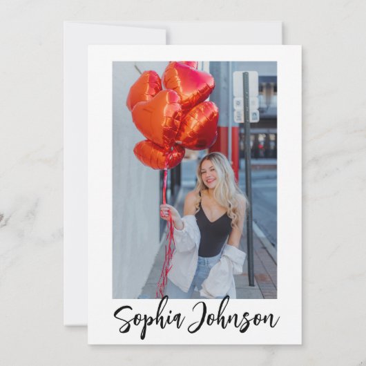 フォーティブラック&ホワモダンイト40歳の誕生日パーティー 招待状 (裏面)