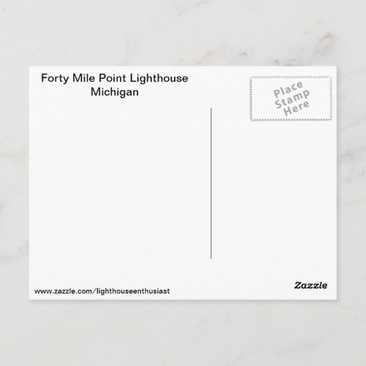 フォーティマイルポイントライトハウス ポストカード (裏面)