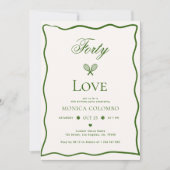 フォーティラブテニステーマ大人40歳パーティー 招待状 (正面)