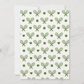 フォーティラブテニステーマ大人40歳パーティー 招待状 (裏面)