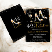 フォーティートゥーハイヒールバブリー42誕生日 招待状