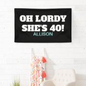 フォーティート誕生日おもしろいパーティーデコールバナー 横断幕 (インサイチュ)