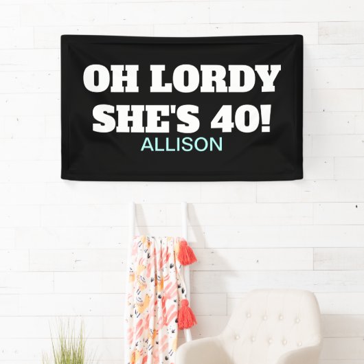 フォーティート誕生日おもしろいパーティーデコールバナー 横断幕 (インサイチュ)