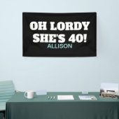 フォーティート誕生日おもしろいパーティーデコールバナー 横断幕 (トレードショー)