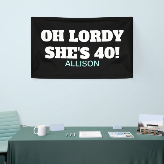 フォーティート誕生日おもしろいパーティーデコールバナー 横断幕 (トレードショー)