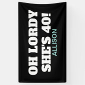 フォーティート誕生日おもしろいパーティーデコールバナー 横断幕 (縦)