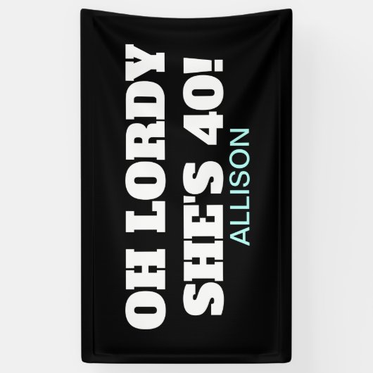 フォーティート誕生日おもしろいパーティーデコールバナー 横断幕 (縦)