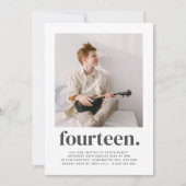 フォーティーンスクエアフォトファースト誕生日招待状 招待状 (正面)