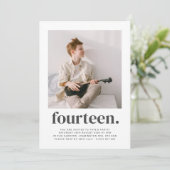 フォーティーンスクエアフォトファースト誕生日招待状 招待状 (スタンド正面)