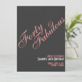 フォーティー&ファボウス誕生日招待状 招待状 (スタンド正面)