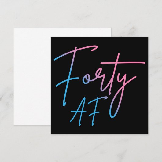 フォーティ・エーエフ・ツー - 誕生日ギフト 招待状 (正面/裏面)