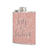 フォーティ&ファブラスバラ金ゴールド赤面ピンクグリッター フラスク (左)