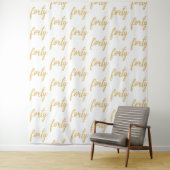 「フォーティ」40歳の誕生日 ゴールド ホワイト タペストリー (インサイチュ)