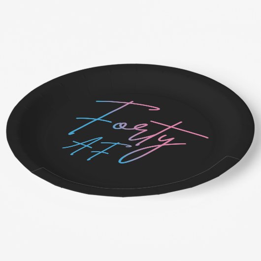 フォーティAF II -誕生日ギフト ペーパープレート (アングル)