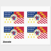 フォーデトロイト国旗 長方形シール (シート)