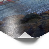 フォートからの日の出のゴールデンゲートブリッジ フォトプリント (角)