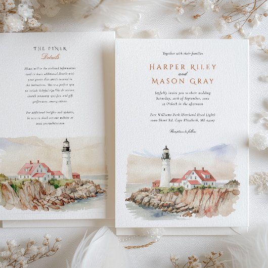 フォートウィリアムズパークポートランドヘッドライト結婚ズ 招待状